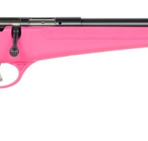 Savage Arms  Rascal F-SR 22 LR 1rd 16.13" Matte Black Single Shot Threaded Barrel, Pink Synthetic Stock, Right Hand