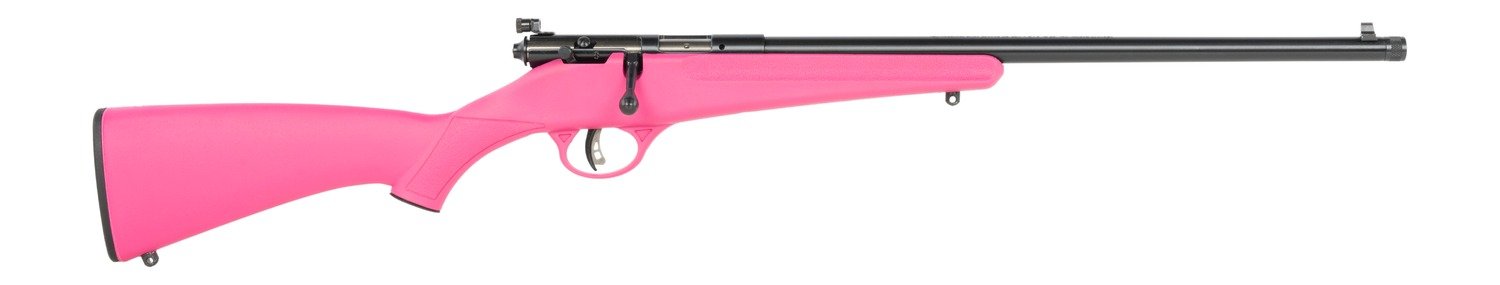 Savage Arms Rascal F-SR 22 LR 1rd 16.13" Matte Black Single Shot Threaded Barrel, Pink Synthetic Stock, Right Hand