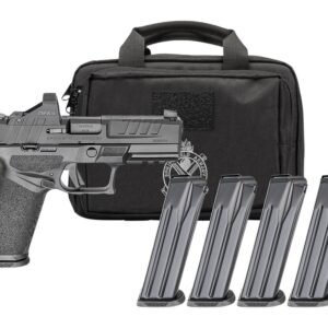 Springfield Armory EC9409BFCLCPAC Echelon 40F.C Gear Pac 9mm Luger 10+1 4" Black Melonite Barrel, Steel Optic Ready/Serrated Slide, Black Polymer Frame w/Picatinny Rail, Ambidextrous