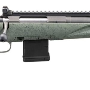 Ruger 46965 American II Scout 5.56 NATO 10+1 16.10" Cobalt Cerakote Threaded Barrel, Alloy Steel Receiver w/Scope Rail, Leaf Green Splatter Adj LOP Synthetic Stock