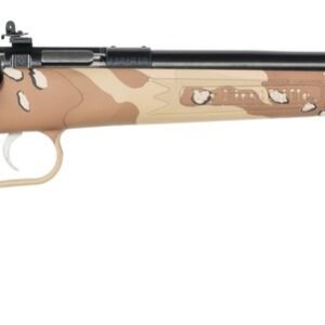 Crickett KSA2178 My First Rifle Gen2 22 LR 1rd 16.13" Blued Single Shot Barrel, Drilled & Tapped Receiver, Hydrodipped Desert Storm Camo, Fixed Synthetic Stock