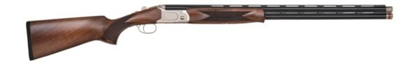 Mossberg 75491 Gold Reserve 16 Gauge Break Open 2.75" 2rd 28" Blue Polished Over/Under Vent Rib Barrel, Silver w/Engraved Scroll & Gold Inlay Receiver, Fixed Grade A Walnut Stock