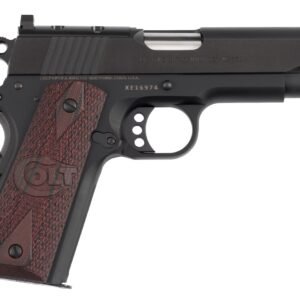 Colt Mfg O4840XE-OR 1911 Lightweight Commander 45 ACP 8+1 4.25" Stainless Barrel, Matte Black Carbon Steel Optic Ready/Serrated Slide, Matte Black Anodized Aluminum Frame w/Beavertail, Black Cherry G1