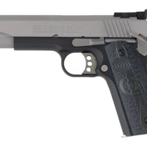 Colt Mfg O5973GCL-TT Gold Cup 38 Super 9+1 5" Stainless National Match Barrel, Brushed Stainless Steel Serrated Slide, Black/Stainless Steel Frame w/Beavertail, Blue Scalloped G10 Grip, Ambidextrous