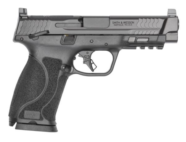 Smith & Wesson 14505 M&P M2.0 Full Size 10mm Auto 10+1 4.60" Black Armornite Stainless Steel Barrel & Optic Cut/Serrated Slide, Black Polymer Frame w/Picatinny Rail, Interchangeable Palmswell Grip