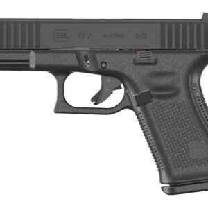 Glock UV1950201 G19 V Compact 9mm Luger 15+1 4.02" Black Barrel & Steel Serrated Slide, Black Polymer Frame w/Accessory Rail, Interchangeable Backstrap