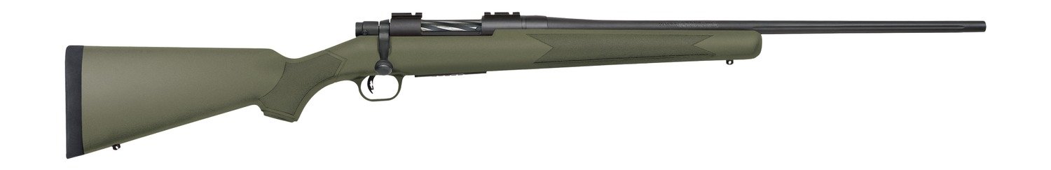 Mossberg 28077 Patriot 270 Win 5+1 22" Matte Blued Fluted Barrel, OD Green Synthetic Stock