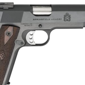 Springfield Armory PX9419ADJ 1911 Garrison Full Size 9mm Luger 9+1 5" Stainless Match Grade Barrel, Blued Carbon Steel Serrated Slide, Blued Carbon Steel Frame w/Beavertail, Thinline Wood Grip