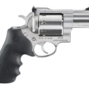 Ruger Super Redhawk 357 Mag/38 Special 8 Shot 2.50" Stainless Cylinder, Satin Stainless Steel Barrel & Frame, Hogue Tamer Monogrip Grip, Transfer Bar Safety, Exposed Hammer