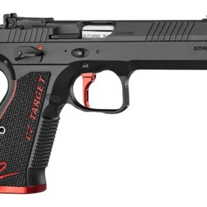 CZ-USA 91246 Shadow 2 Target 9mm Luger 17+1 5" Stainless Barrel, Black Nitride Steel Optic Ready/Serrated Slide, Black Steel Frame w/Beavertail, G10 Grip