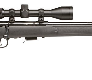 Savage Arms 96209 93R17 FXP w/Optic Full Size 17 HMR 5+1 21" Matte Black Button Rifled Barrel, Matte Black Drilled & Tapped Carbon Steel Receiver, Matte Black Fixed Synthetic Stock, 3-9x40mm Duplex Sc