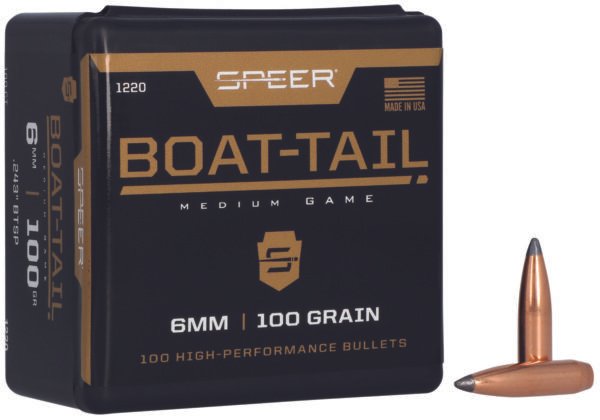 Speer 1220 Boat-Tail  6mm 100gr Jacketed Soft Point Boat Tail 100 Per Box/5 Case