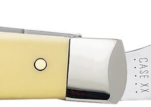 Case 00029 Trapper  Mini 2.70"/2.75" Folding Clip Point/Spey Plain Tumble Polish Chrome Vanadium Steel Blade/Smooth Yellow Synthetic Handle
