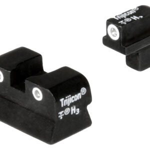 Trijicon 600138 Bright & Tough Night Sights  Green/Tritium White Outline Front Sight-Green/Tritium White Outline Rear Sight Colt 1911 0.125 Tang