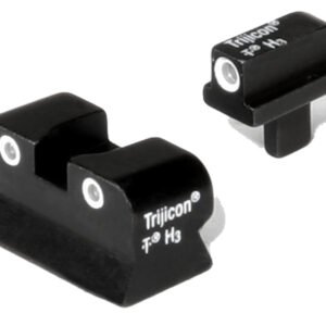 Trijicon 600145 Bright & Tough Night Sights  Green/Tritium White Outline Front Sight-Green/Tritium White Outline Rear Sight Colt 1911 0.055 Tang