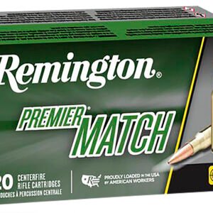 Remington Ammunition 27661 Premier Match 6.5Creedmoor 140gr Sierra MatchKing BTHP 20 Per Box/10 Case