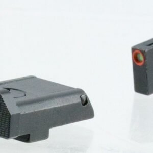 TruGlo TG13GLAPC TFX Pro  Orange Fiber Optic, Tritium Front/ Black Rear/Black Nitride Fortress Frame/Compatible w/Most Glock Except Single Stack & MOS, Front Post/Rear Dovetail Mount