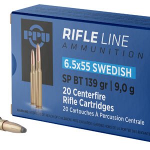 PPU PP6SWS Metric Rifle 6.5x55Swedish 139gr Soft Point Boat Tail 20 Per Box/10 Case