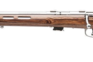 Savage Arms 25795 Mark II BTV Full Size 22 LR 5+1 21" Satin Heavy Button Rifled Barrel, Satin Drilled & Tapped Stainless Steel Receiver, Satin Brown Thumbhole Laminate Stock, Left Hand