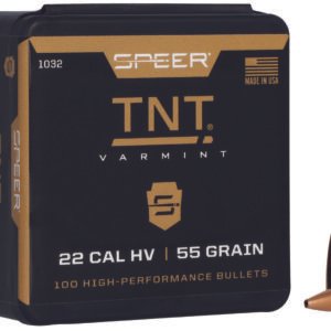 Speer 1032 TNT 22Cal 55gr Jacketed Hollow Point 100 Per Box/5 Case