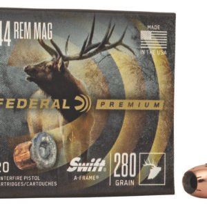 Federal P44SA Premium 44RemMag 280gr Swift A Frame 20 Per Box/10 Case