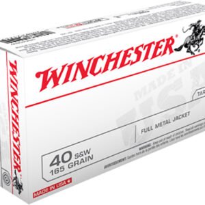 Winchester Ammo USA40SW USA 40S&W 165gr Full Metal Jacket Flat Nose 50 Per Box/10 Case