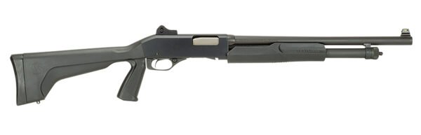 Stevens 19495 320 Security Full Size 12 Gauge Pump 3" 5+1 18.50" Matte Black Carbon Steel Barrel, Matte Black Aluminum Receiver, Fixed w/Pistol Grip Matte Black Synthetic Stock, Ambidextrous