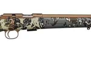 CZ 457 AMERICAN HUNTER 22LR 20IN BARREL 5RD PVD BRONZE / VEIL CAMO TB SYNTHETIC STOCK  02322