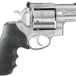 Ruger 5302 Super Redhawk Alaskan Small Frame 480 Ruger 6rd 2.50" Satin Stainless Steel Barrel, Cylinder & Frame, Black Hogue Finger Groove Monogrip, Transfer Bar Safety Exposed Hammer