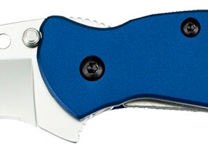 Kershaw 1620NB Scallion 2.40" Folding Drop Point Plain Bead Blasted 420HC SS Blade Navy Blue Anodized Aluminum Handle Includes Pocket Clip
