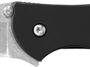 Kershaw 1660SWBLK Leek 3" Folding Drop Point Plain Stonewashed 14C28N Steel Blade Black Anodized Aluminum Handle Includes Pocket Clip
