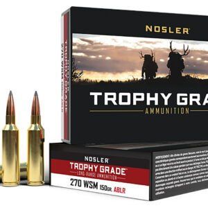 Nosler 60114 Trophy Grade Long-Range 270WSM 150gr Nosler Spitzer AccuBond Long Range 20 Per Box/10 Case