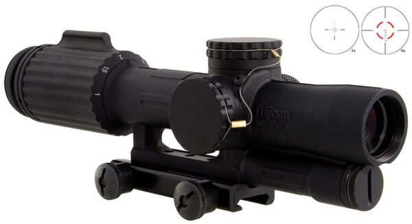 Trijicon 1600001 VCOG Black Hardcoat Anodized 1-6x 24mm LED Red Segmented Circle w/Crosshair 223 77gr Reticle