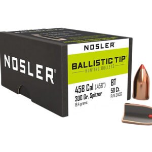 Nosler 31456 Ballistic Tip 458Cal 300gr Spitzer Point 50/Box