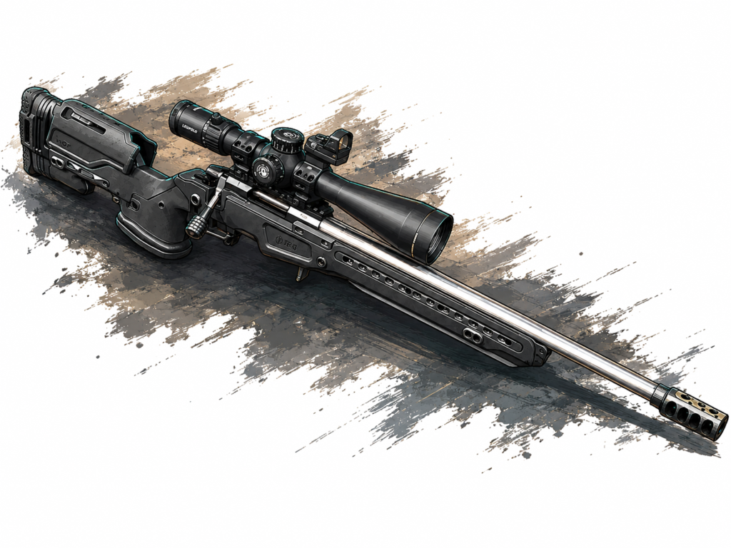 6GT precision bolt-action rifle with Leupold scope