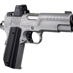 Ed Brown FX2SS FX2  45 ACP 7+1 4.25" Recessed Crown Barrel, Stainless Steel Engraved American Flag/Serrated Slide, Stainless Steel Frame, Trijicon RMRcc 3.25 MOA Sight