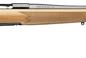 Browning 036080294 X-Bolt 2 Medallion 6.5 PRC 3+1 24" Blue Polished Threaded Barrel & Drilled & Tapped Carbon Steel Receiver, Fixed Gloss AAAA Maple Wood Stock, Radial Muzzle Brake