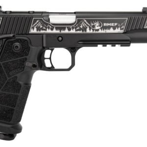 Kimber Mfg, Inc 3600305 DS Warrior Camp Guard Elite Full Size 10mm Auto 18+1 5" Matte Stainless Compensated Barrel, KimPro Black Stainless Steel Engraved Lightening Cut/Optic Ready/Serrated Slide, Bla