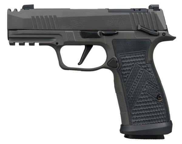 Sig Sauer 365AXGCA9LEGIONMSMA P365 AXG Legion MA Compliant Compact 9mm Luger 10+1 3.10" Black Barrel, Legion Gray Cerakote Stainless Steel Integrated Compensator/Optic Ready Slide & Frame w/Picatinny
