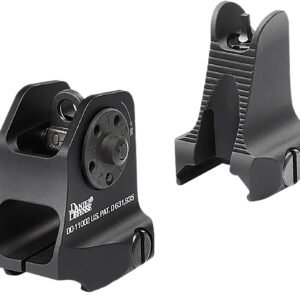 Daniel Defense 1908809116 AR-15 Iron Sight Set  Black Hardcoat Anodized Fixed Front & Rear Sight
