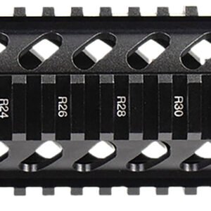Aim Sports MT061 AR Handguard  10" Mid-Length Style Made of Aluminum with Black Anodized Finish & Quad Rail