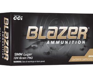 BLAZER 9MM 124GR FMJ 100RD TRAY